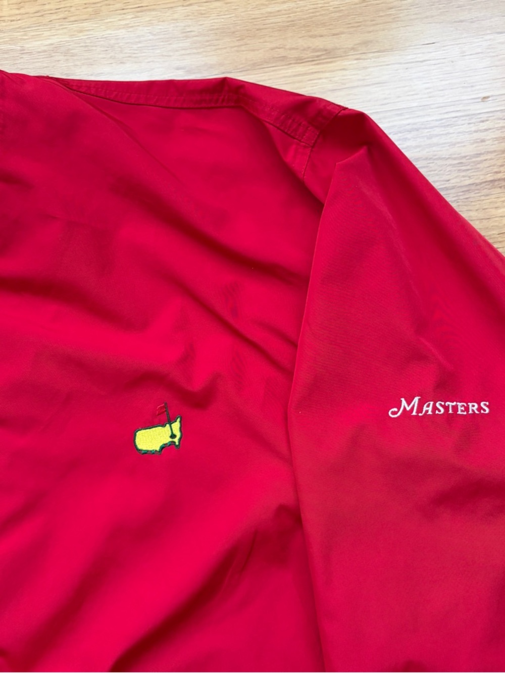 Masters Collection Windbreaker Mens XL Red Long Sleeve 1/4 Snap Pullover Golf - Picture 3 of 12